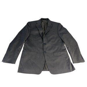 Collection Michael Strahan Wool Blend Suit Coat Jacket Men 40R Gray Shoulder Pad